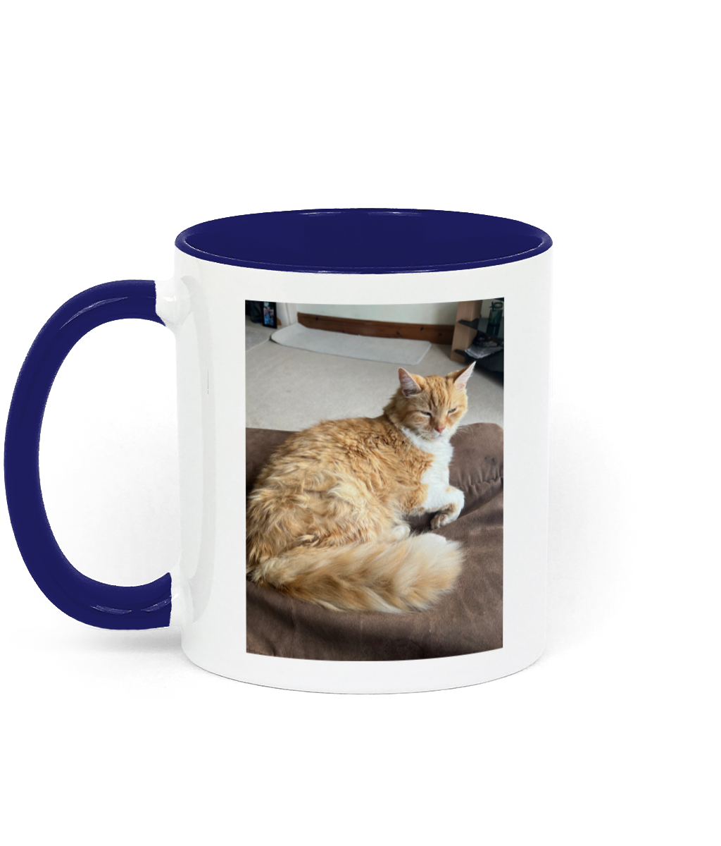 Personalised Two Tone Mug - Blue