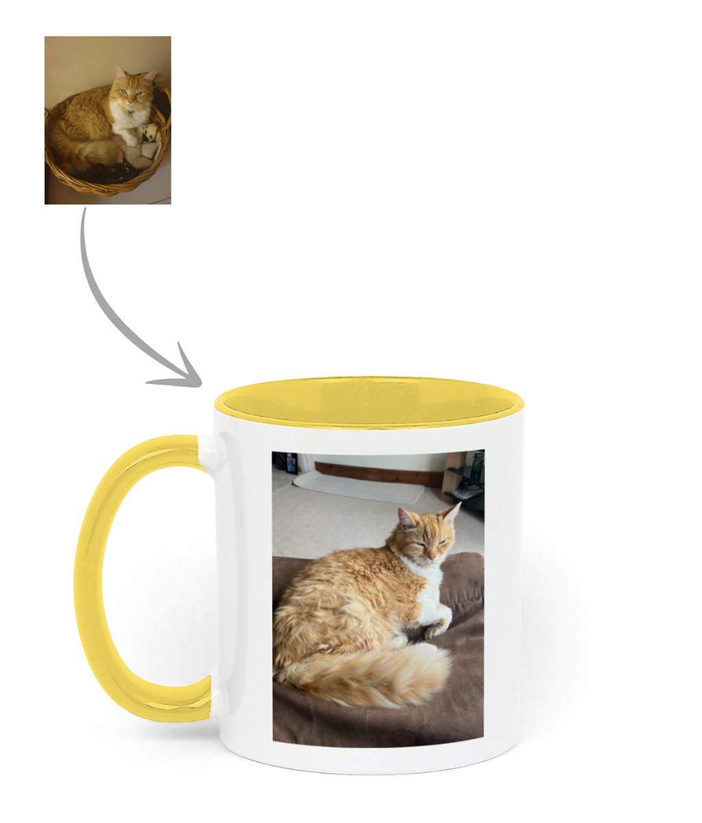 Personalised Two Tone Mug - Gold