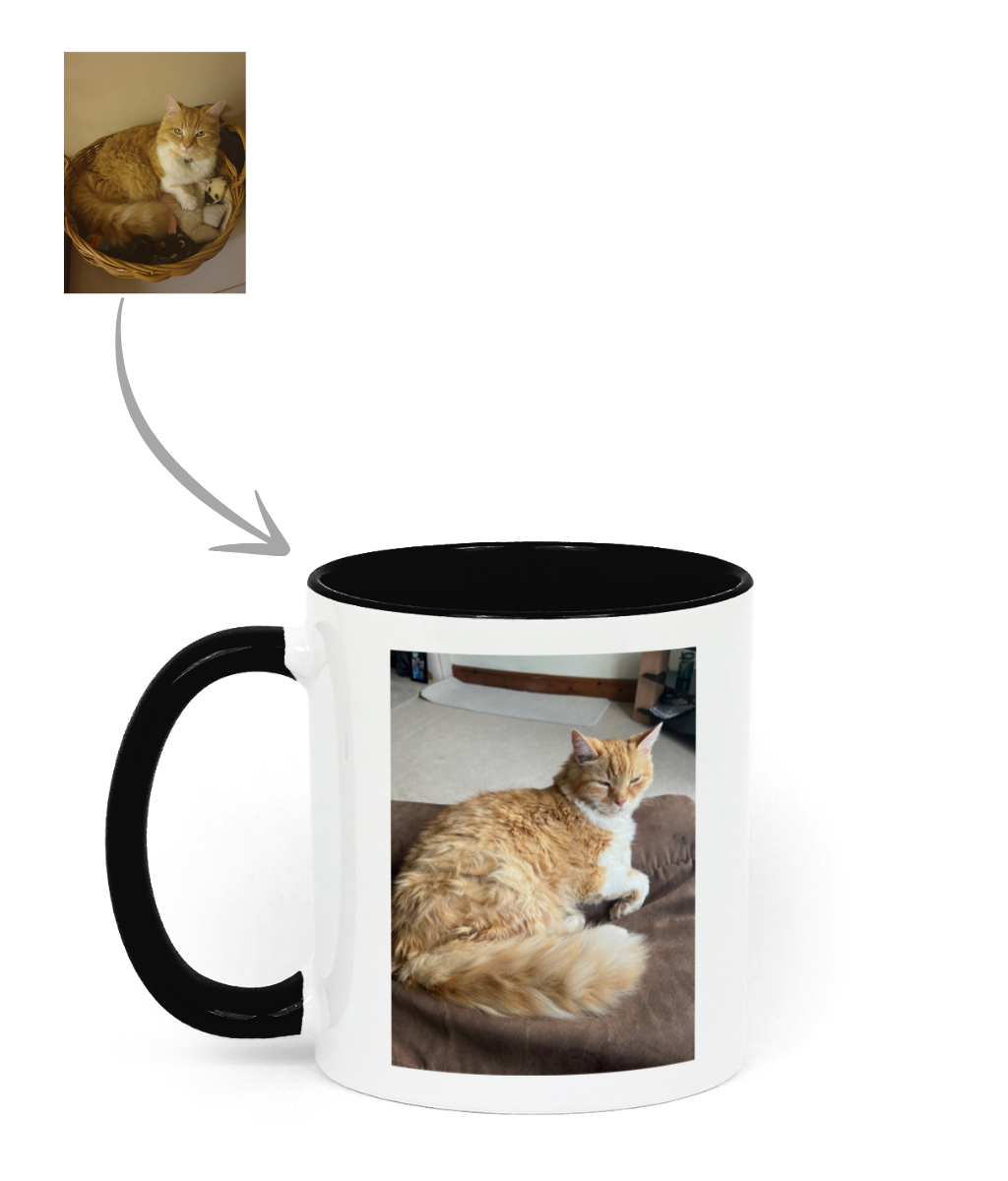 Personalised Two Tone Mug - Black
